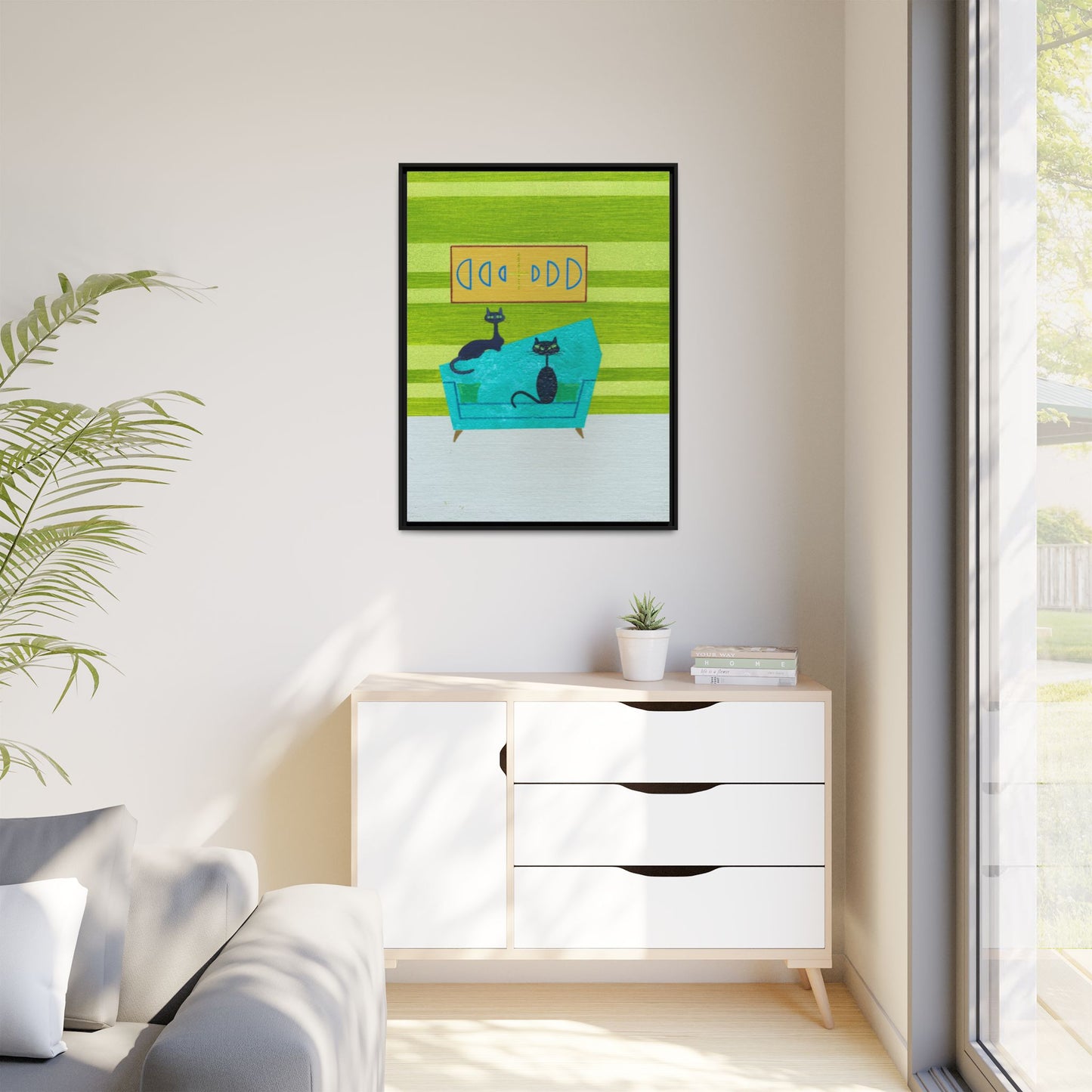 Just The Two Of Us Vintage Inspired Framed Canvas Print