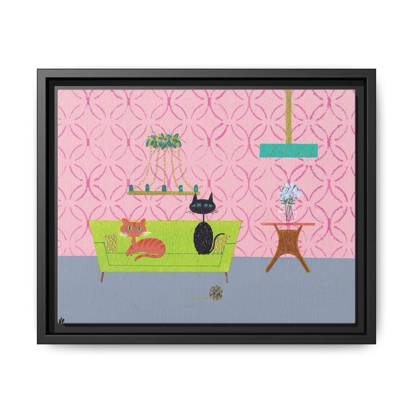 Look Who's Being Good Vintage Inspired Framed Canvas Art