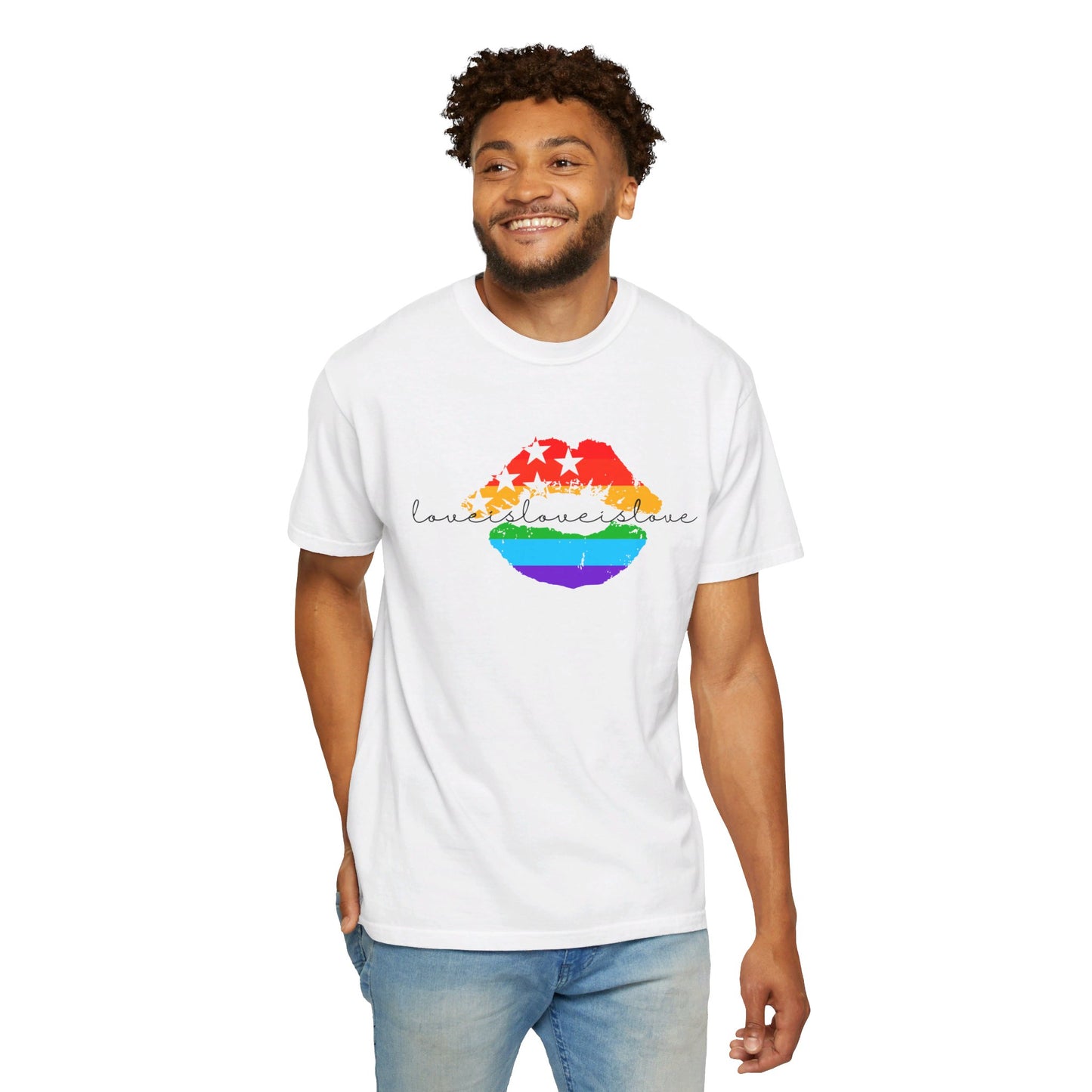 Pride Lips Tee, Love Is Love, Celebrating All Love LGBTQ+