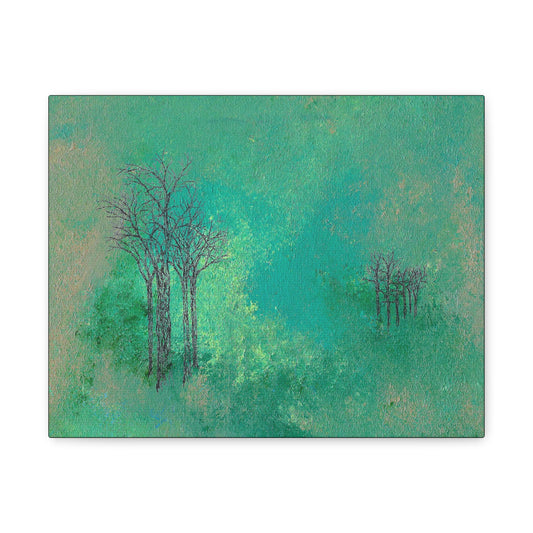 Titled "Trees In The Clouds" Abstract On Canvas