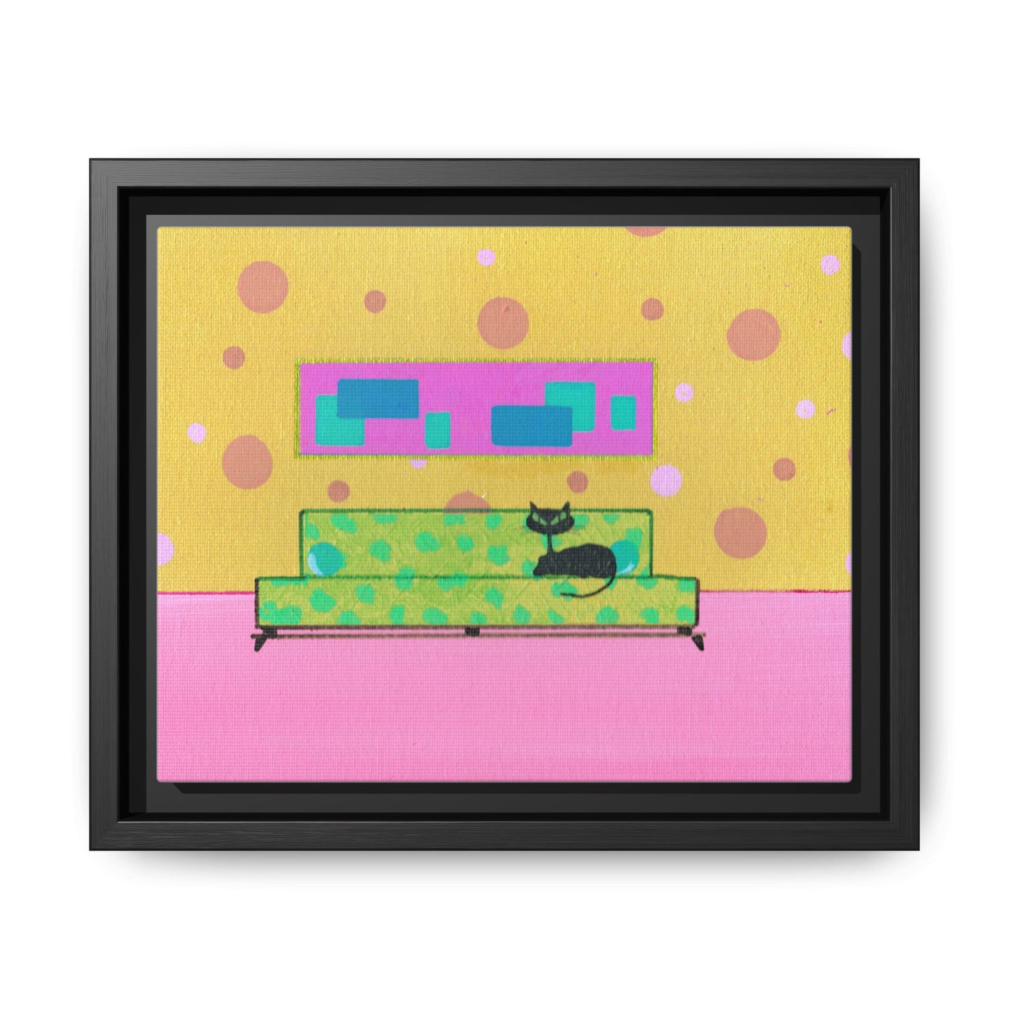 Well Behaved Vintage Inspired Framed Canvas Print