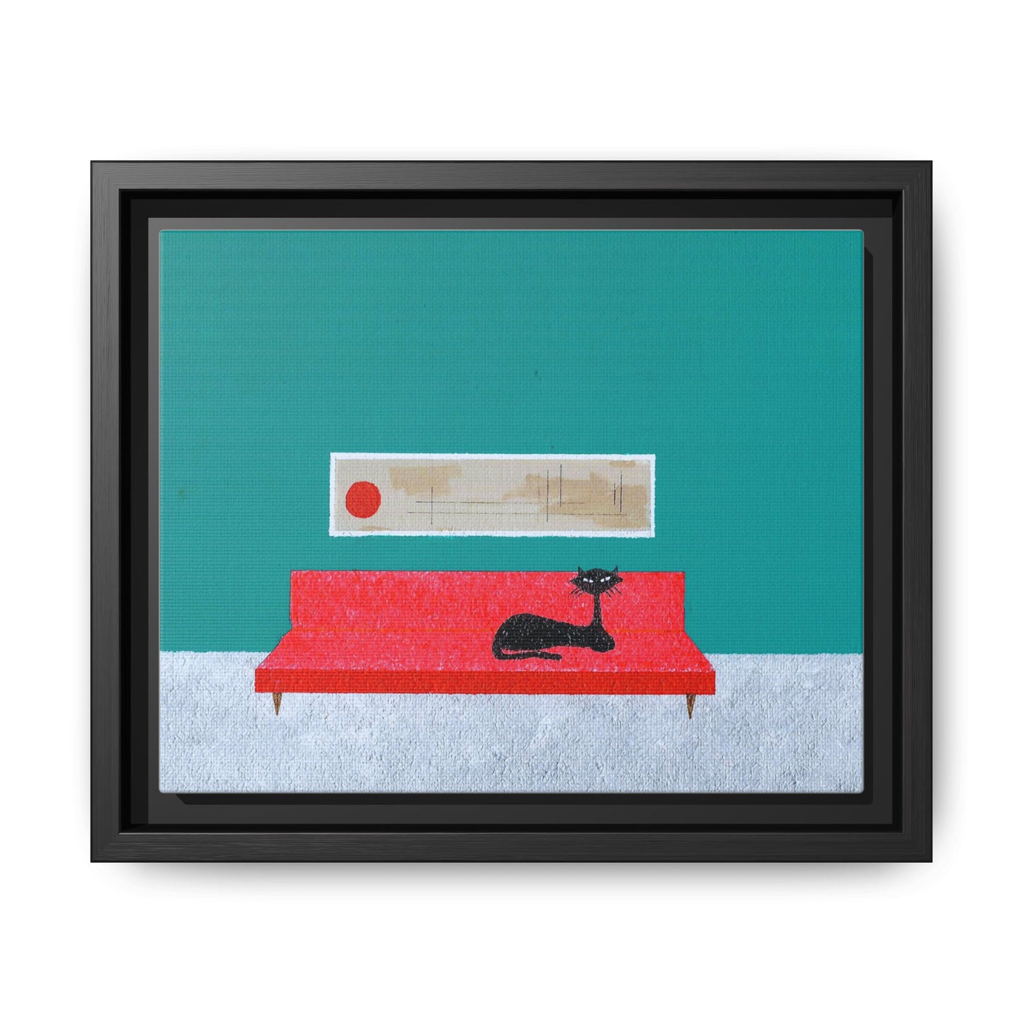 Art Kitty 1 Vintage Inspired Framed Canvas Print