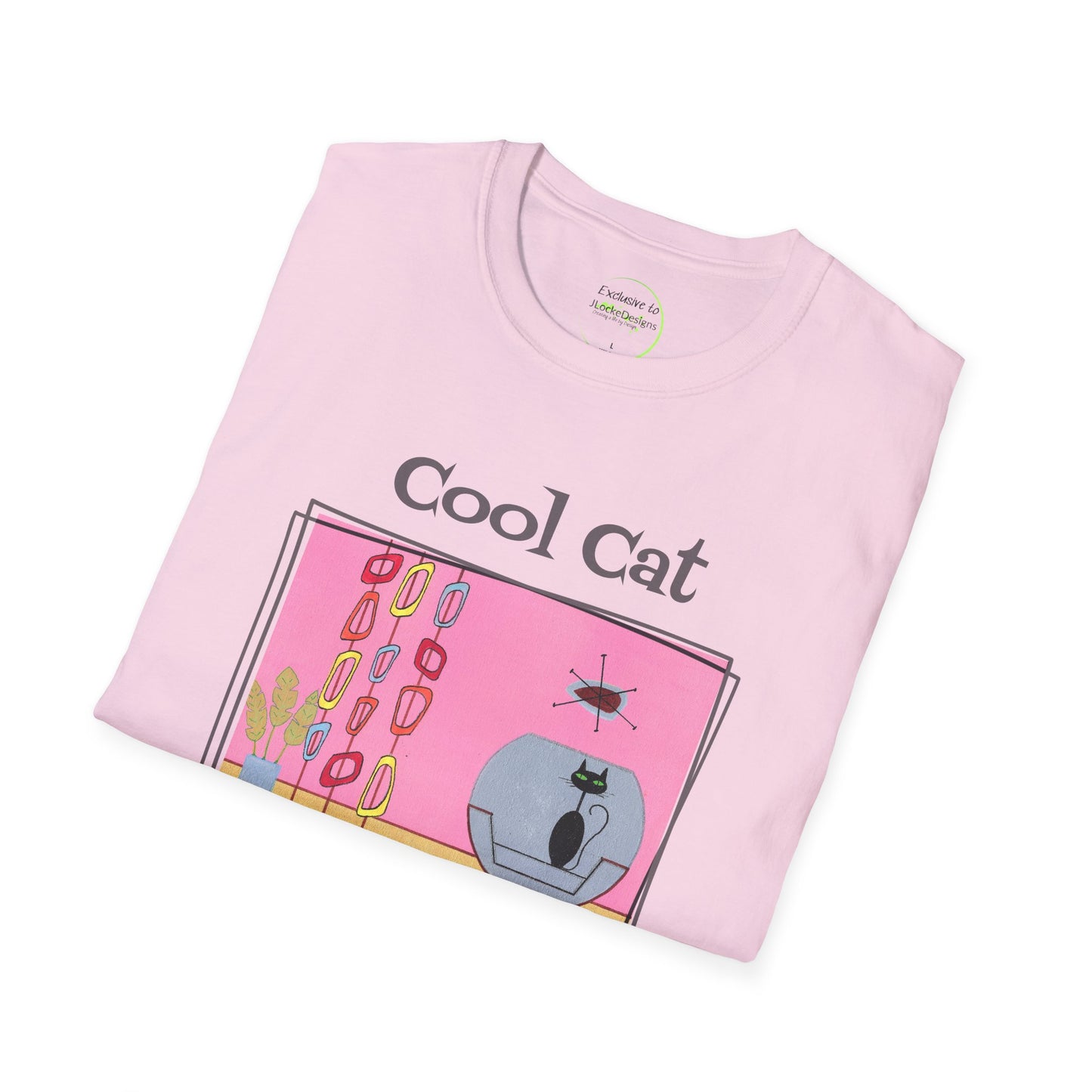 Cool Cat T-Shirt With Vintage Art