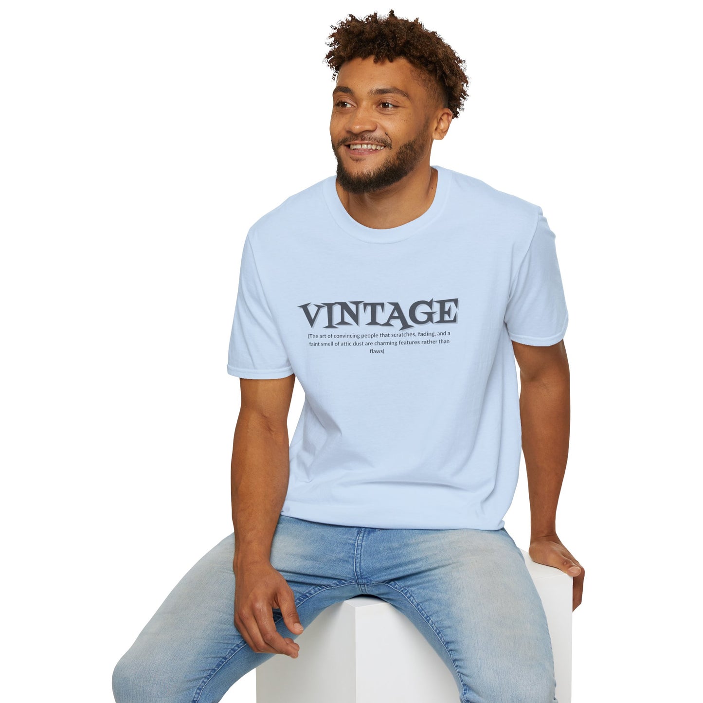 Vintage Definition T-Shirt — Text-Only Retro Typography Shirt