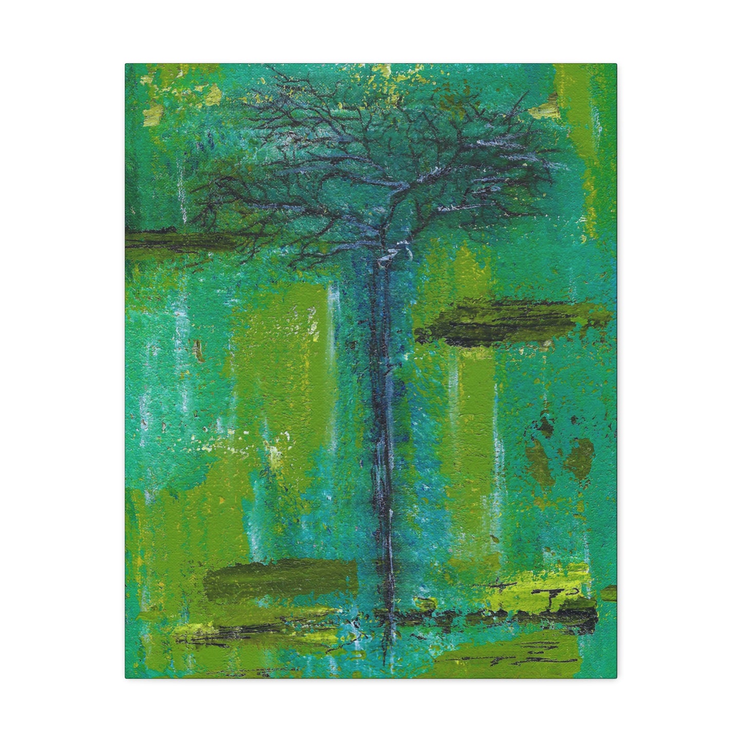 Titled "From The Terrace" Abstract On Canvas