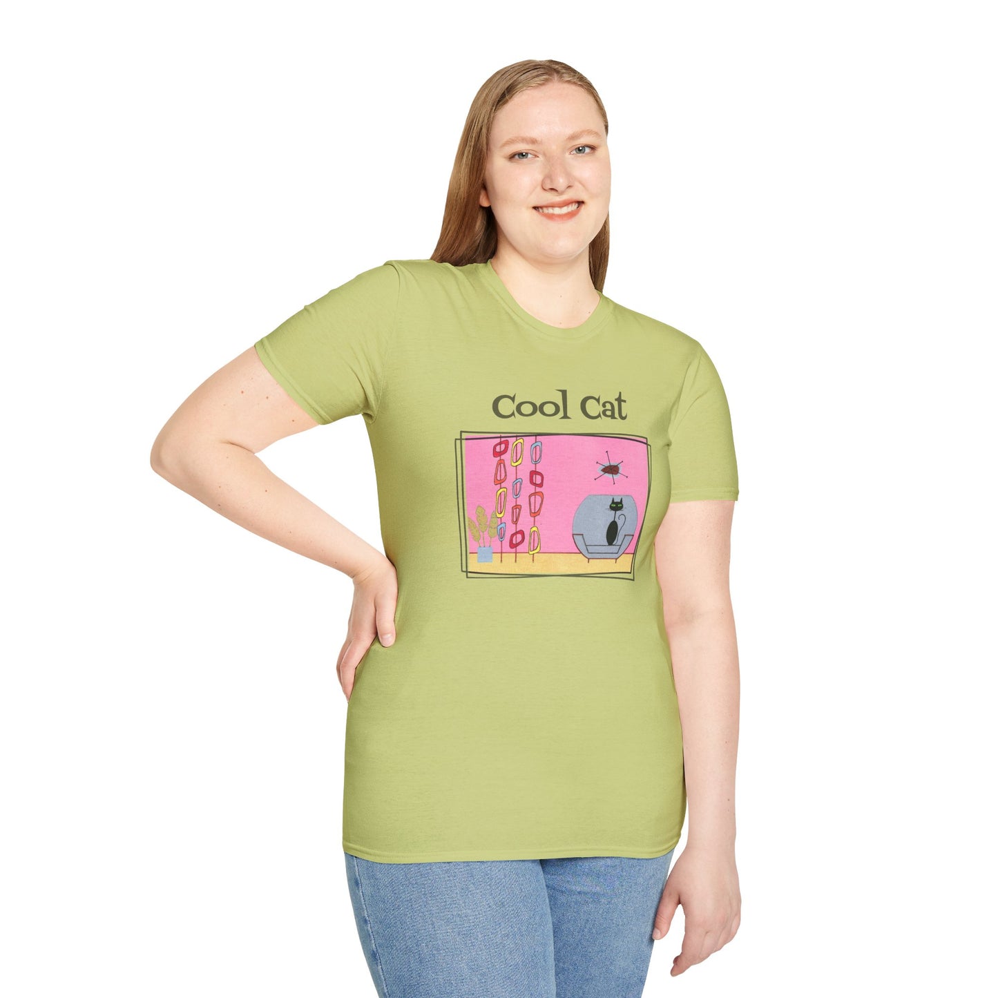 Cool Cat T-Shirt With Vintage Art