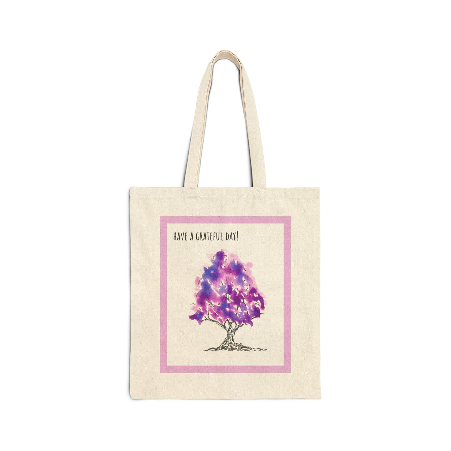 Canvas Tote - Purple Tree Design by JLockeDesigns