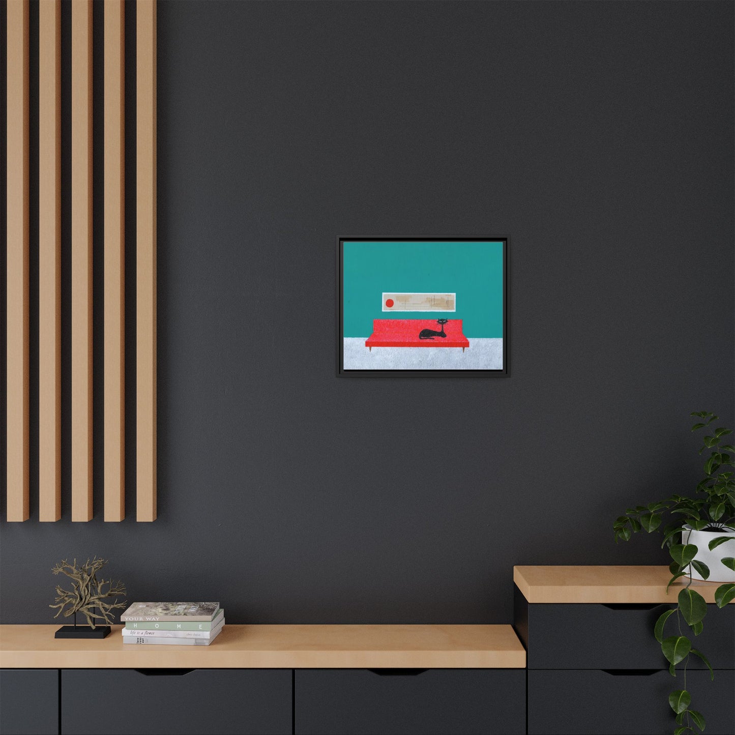 Art Kitty 1 Vintage Inspired Framed Canvas Print