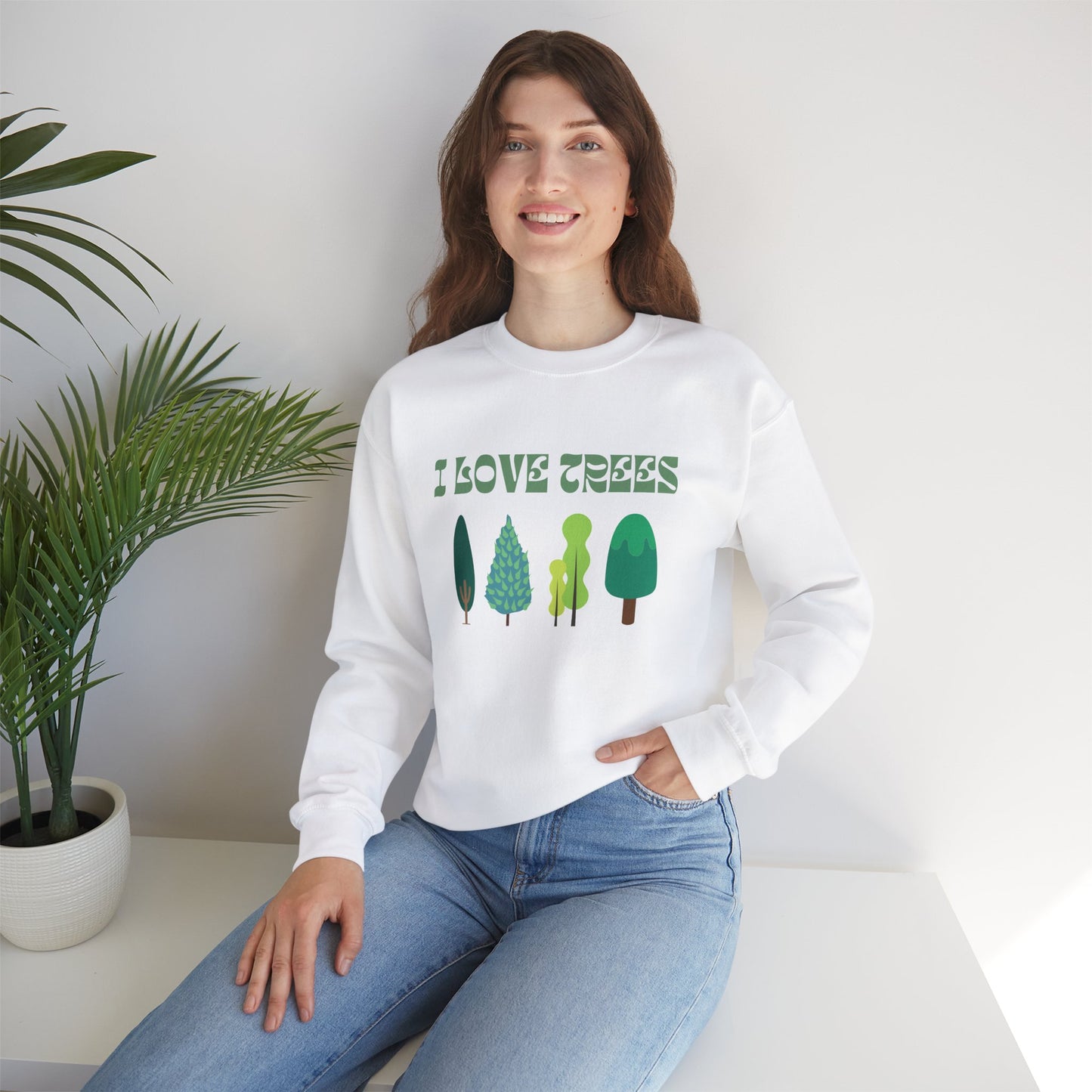 I Love Trees Sweatshirt Unisex In Multiple Colors