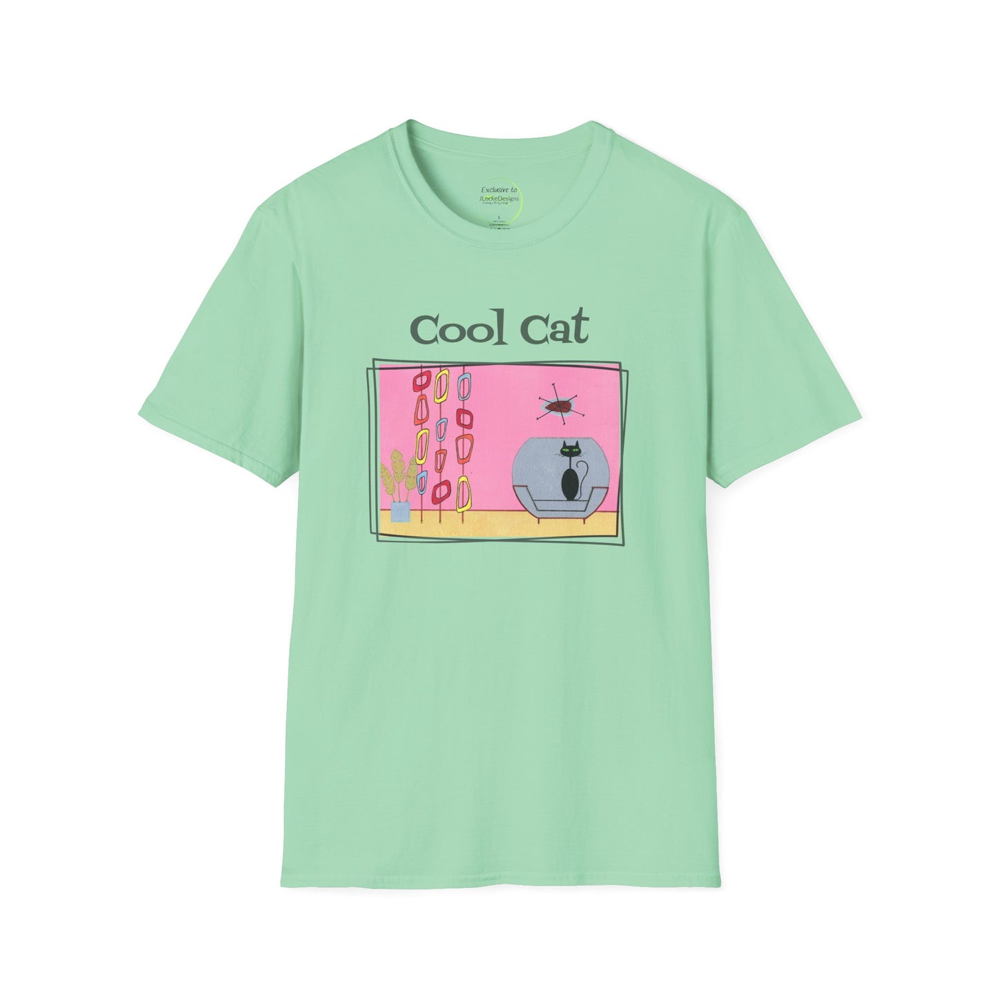 Cool Cat T-Shirt With Vintage Art