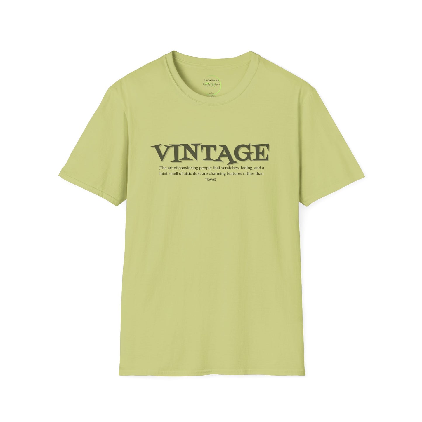Vintage Definition T-Shirt — Text-Only Retro Typography Shirt
