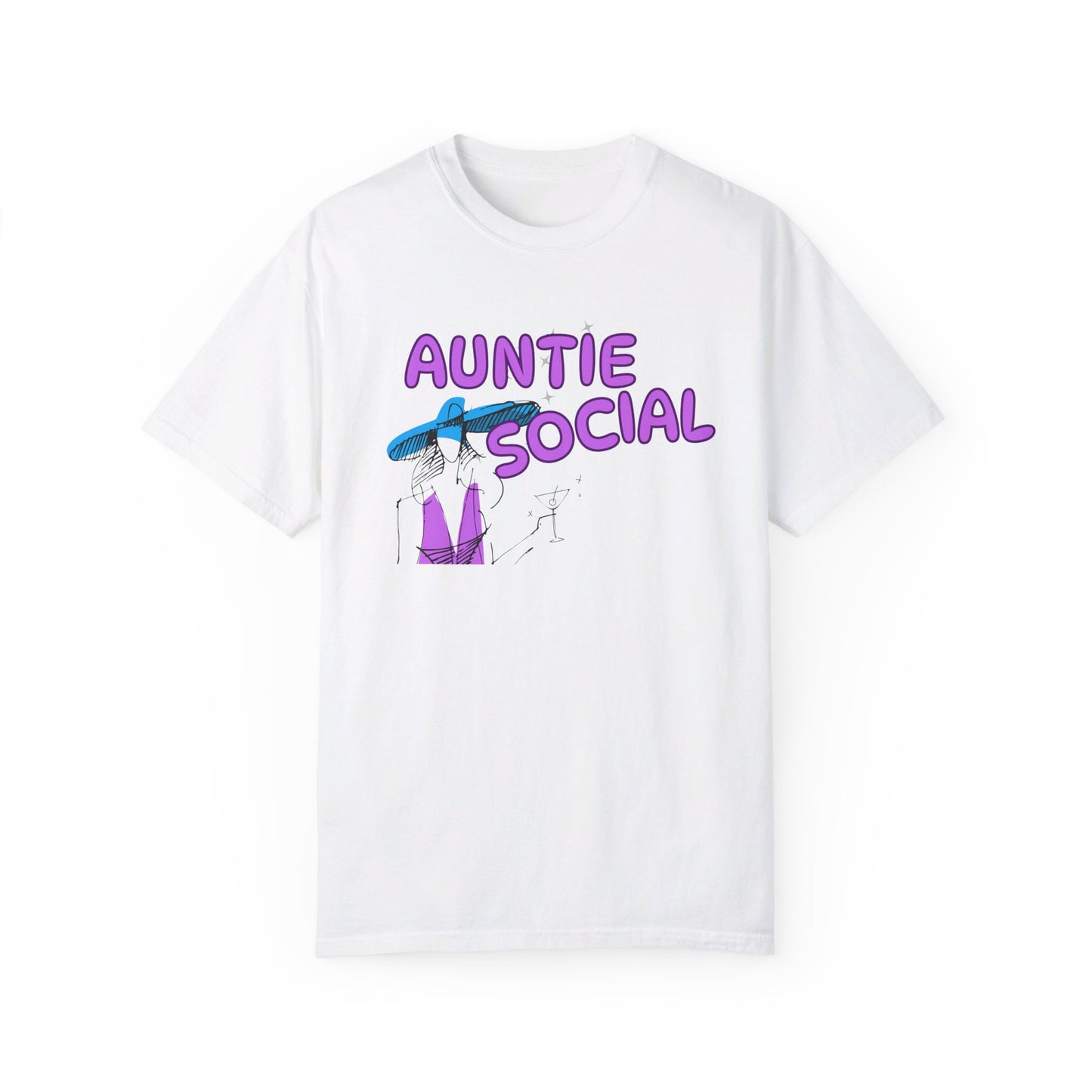 Funny Auntie Social Unisex T-shirt - Great Family Gift