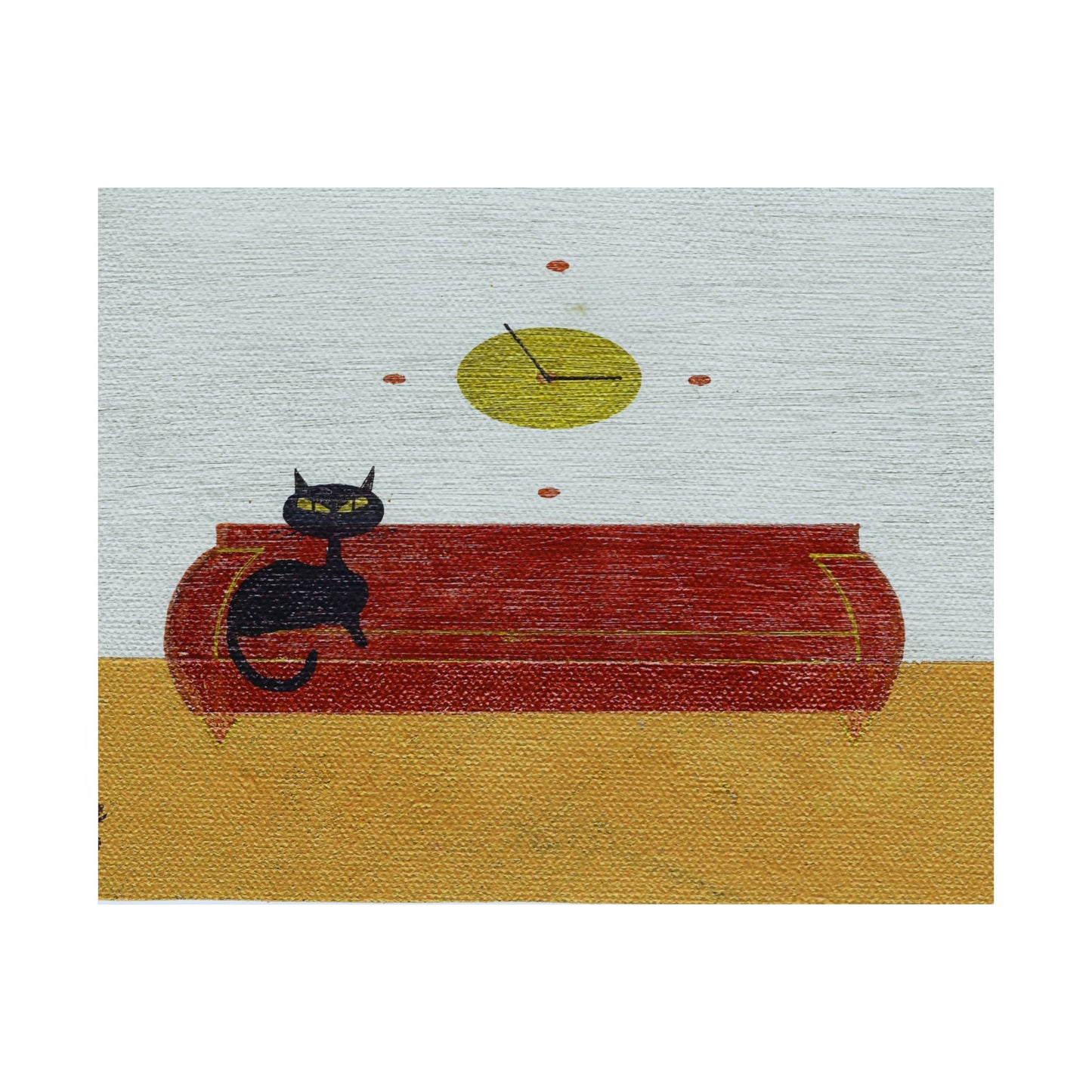 Poster - Vintage Inspired Cat Art Titled Time To Eat