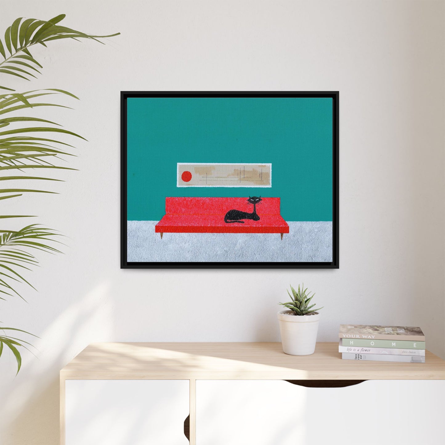 Art Kitty 1 Vintage Inspired Framed Canvas Print