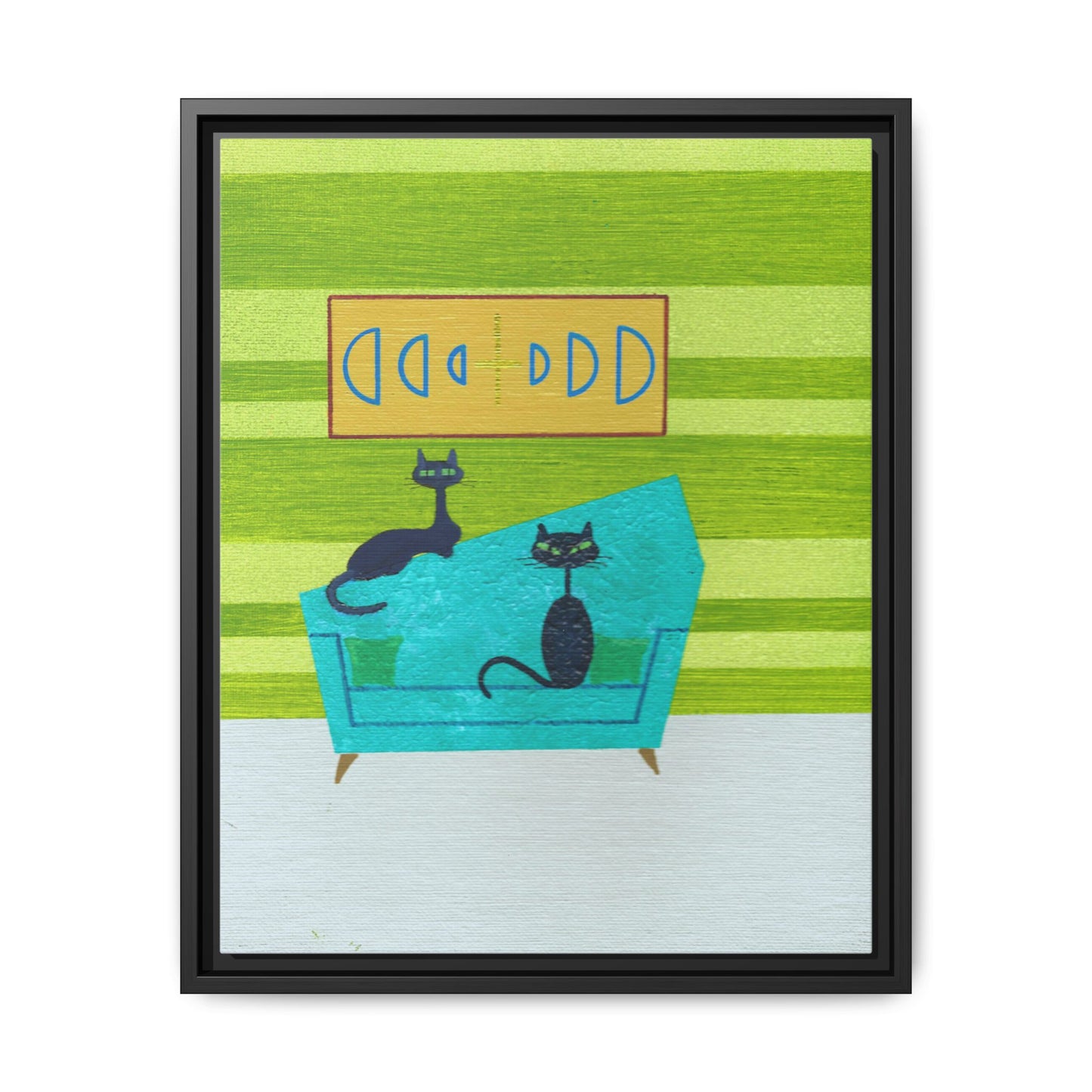 Just The Two Of Us Vintage Inspired Framed Canvas Print