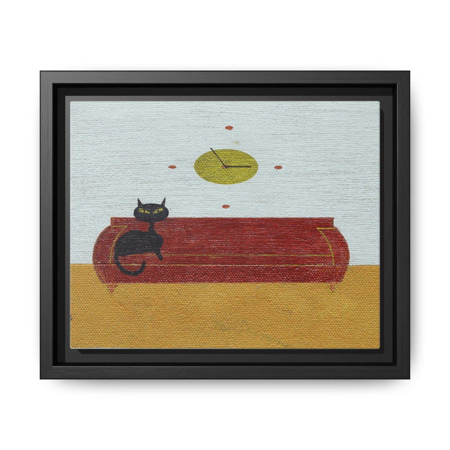 Time To Eat Vintage Inspired Framed Canvas Print