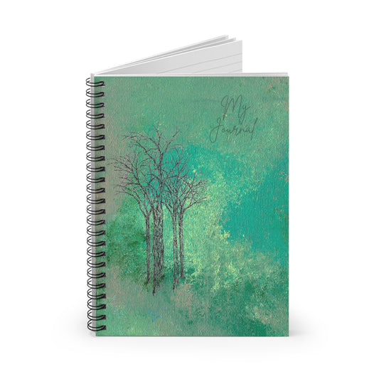 Everyday Journal-Notebook With Abstract Green Forest