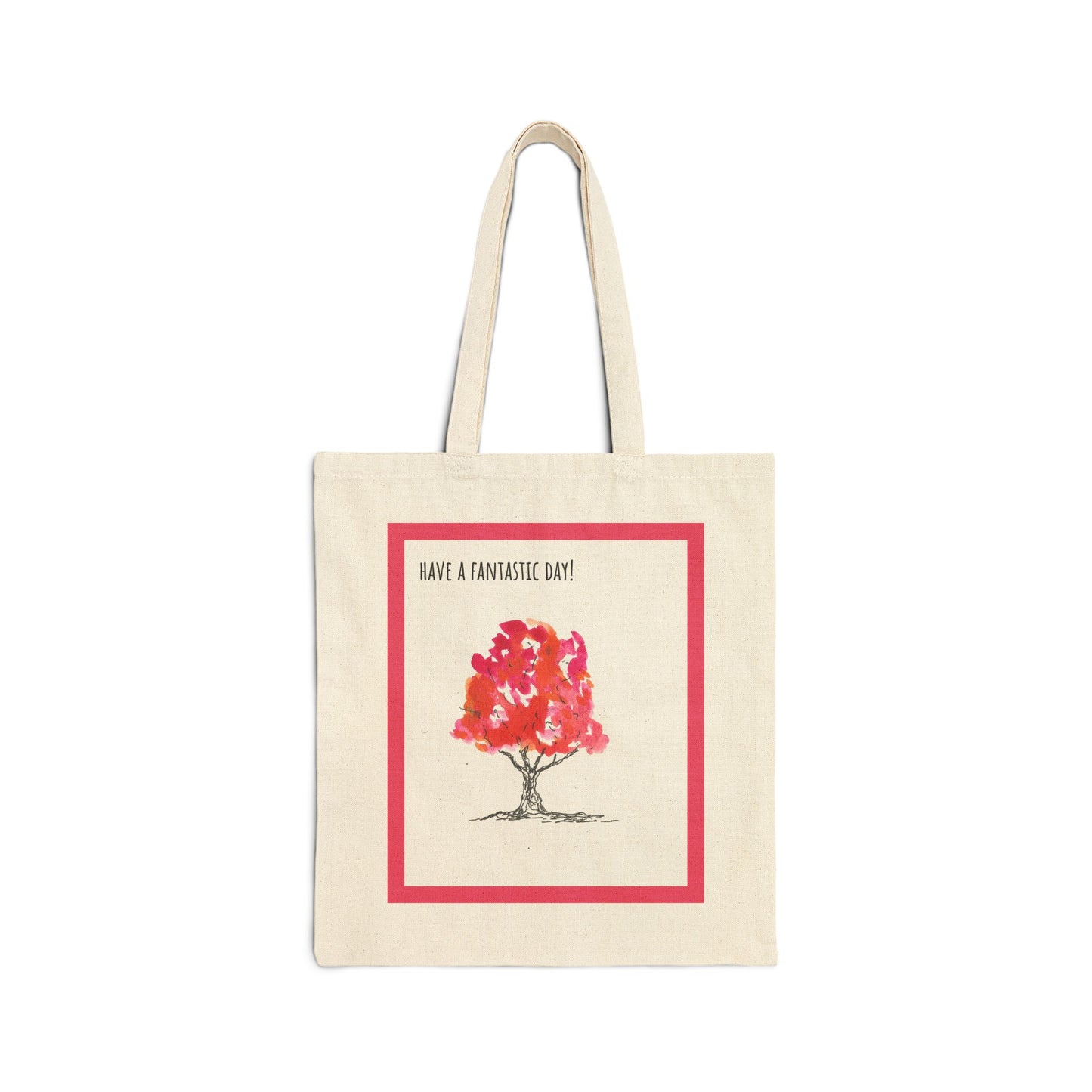 Canvas Tote - Red Tree Design by JLockeDesigns