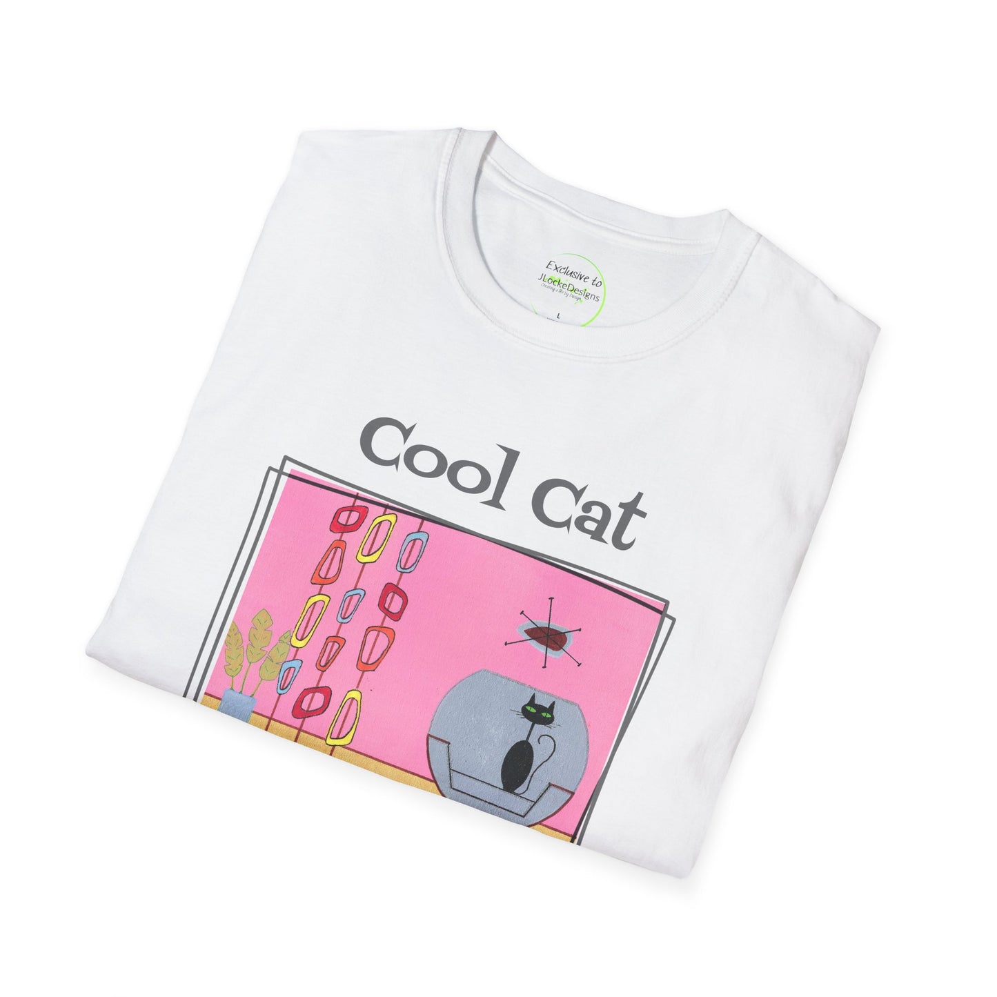 Cool Cat T-Shirt With Vintage Art