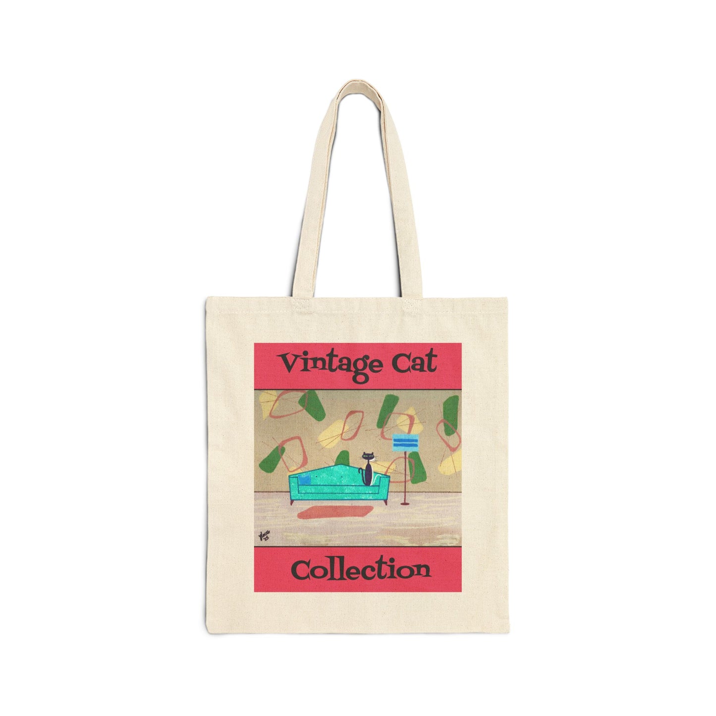 Vintage Cat Collection Canvas Tote Bag