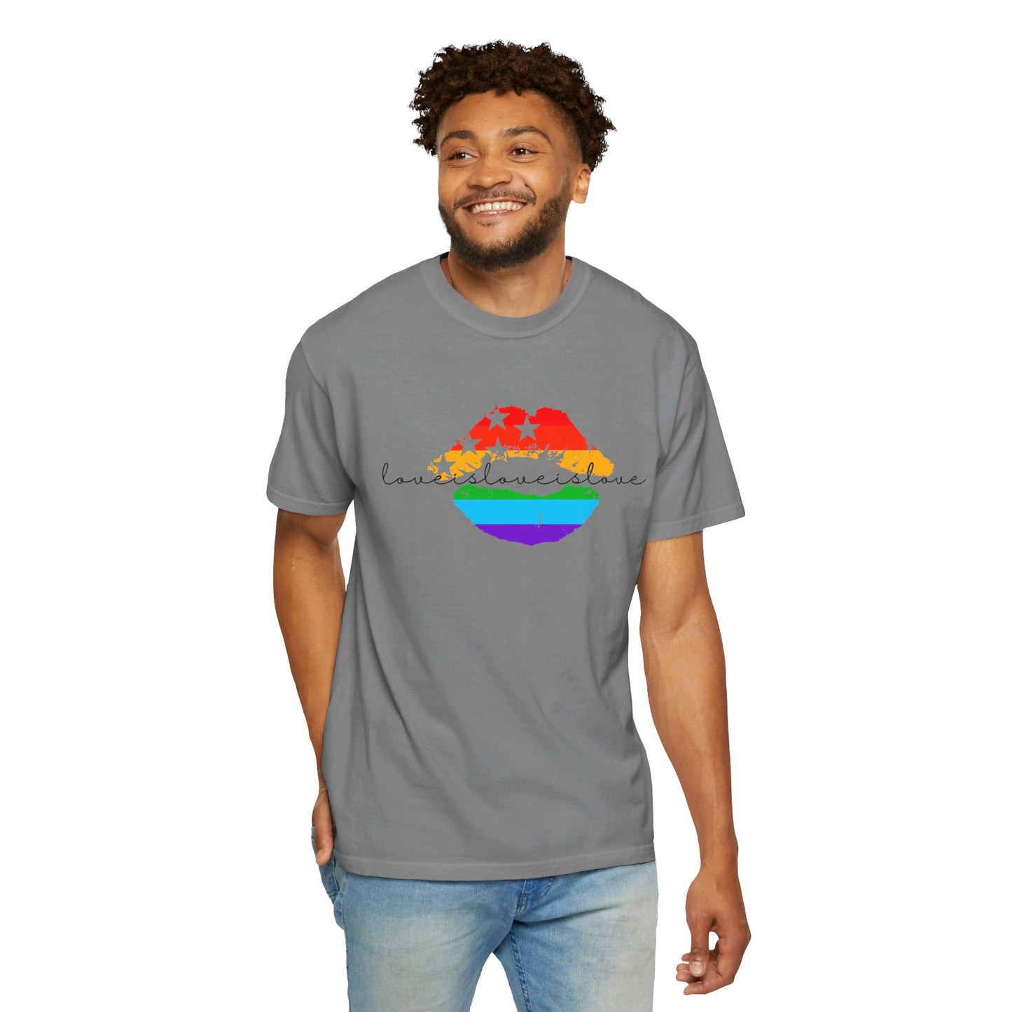 Pride Lips Tee, Love Is Love, Celebrating All Love LGBTQ+