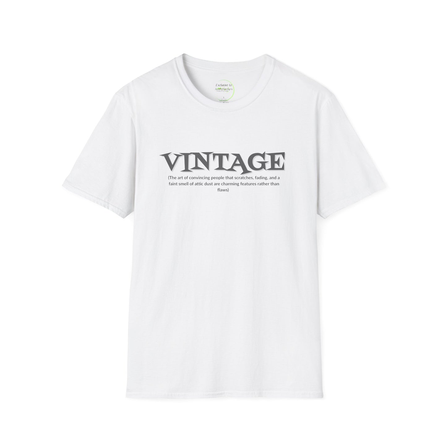 Vintage Definition T-Shirt — Text-Only Retro Typography Shirt