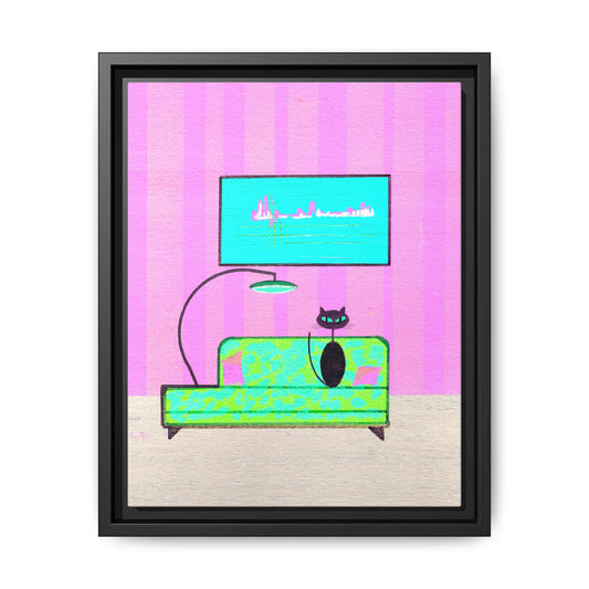 Well Behaved Vintage Inspired Framed Canvas Print