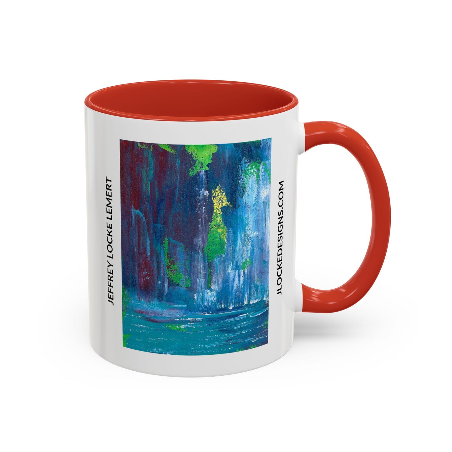 Coffee Mug With Original Art Design Waterfall