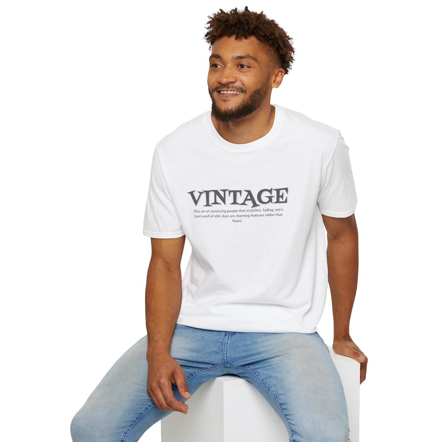 Vintage Definition T-Shirt — Text-Only Retro Typography Shirt