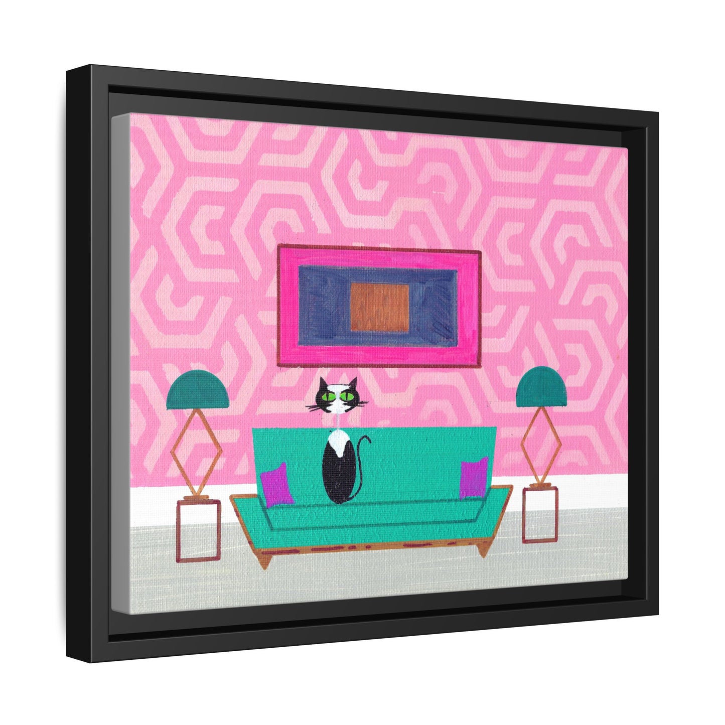Mr. Tuxedo Framed Vintage Inspired Cat Art
