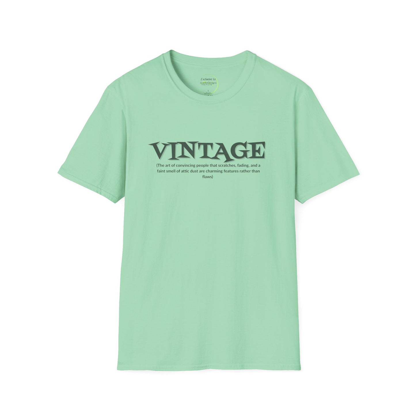 Vintage Definition T-Shirt — Text-Only Retro Typography Shirt
