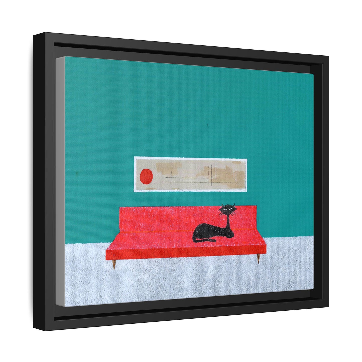 Art Kitty 1 Vintage Inspired Framed Canvas Print