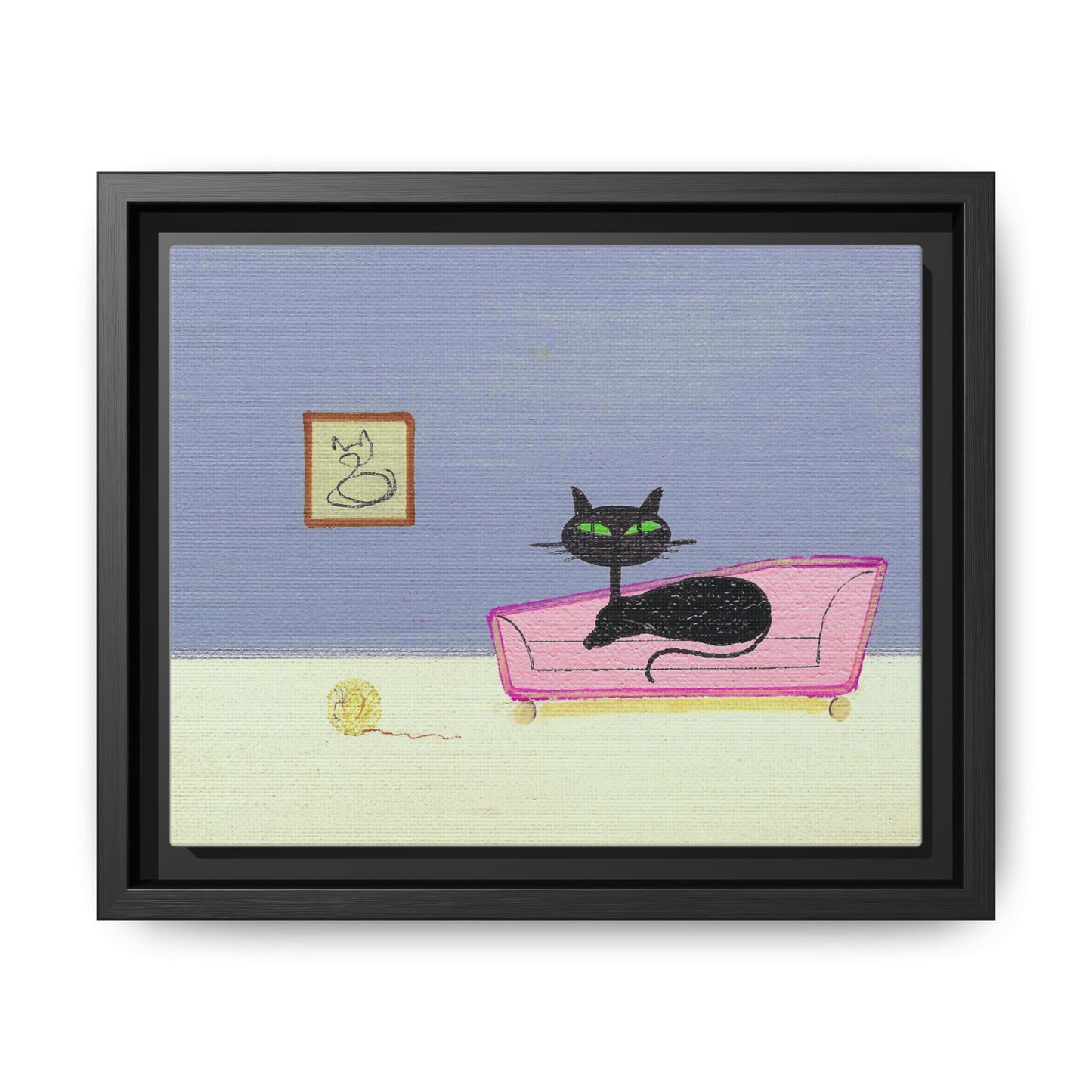 My Kitty Cave Vintage Cat Canvas Print — Framed Wall Art