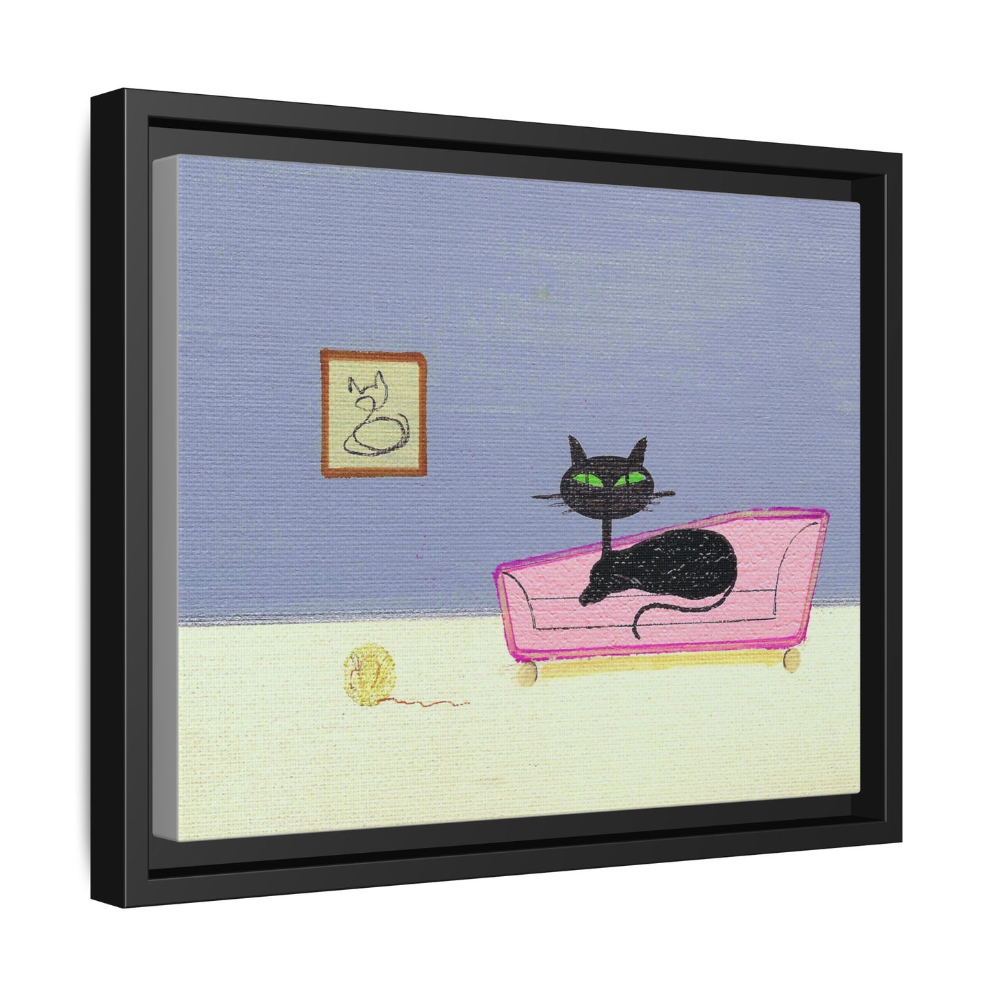 My Kitty Cave Vintage Cat Canvas Print — Framed Wall Art