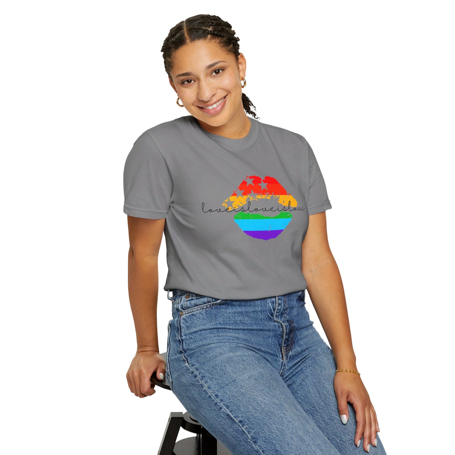 Pride Lips Tee, Love Is Love, Celebrating All Love LGBTQ+