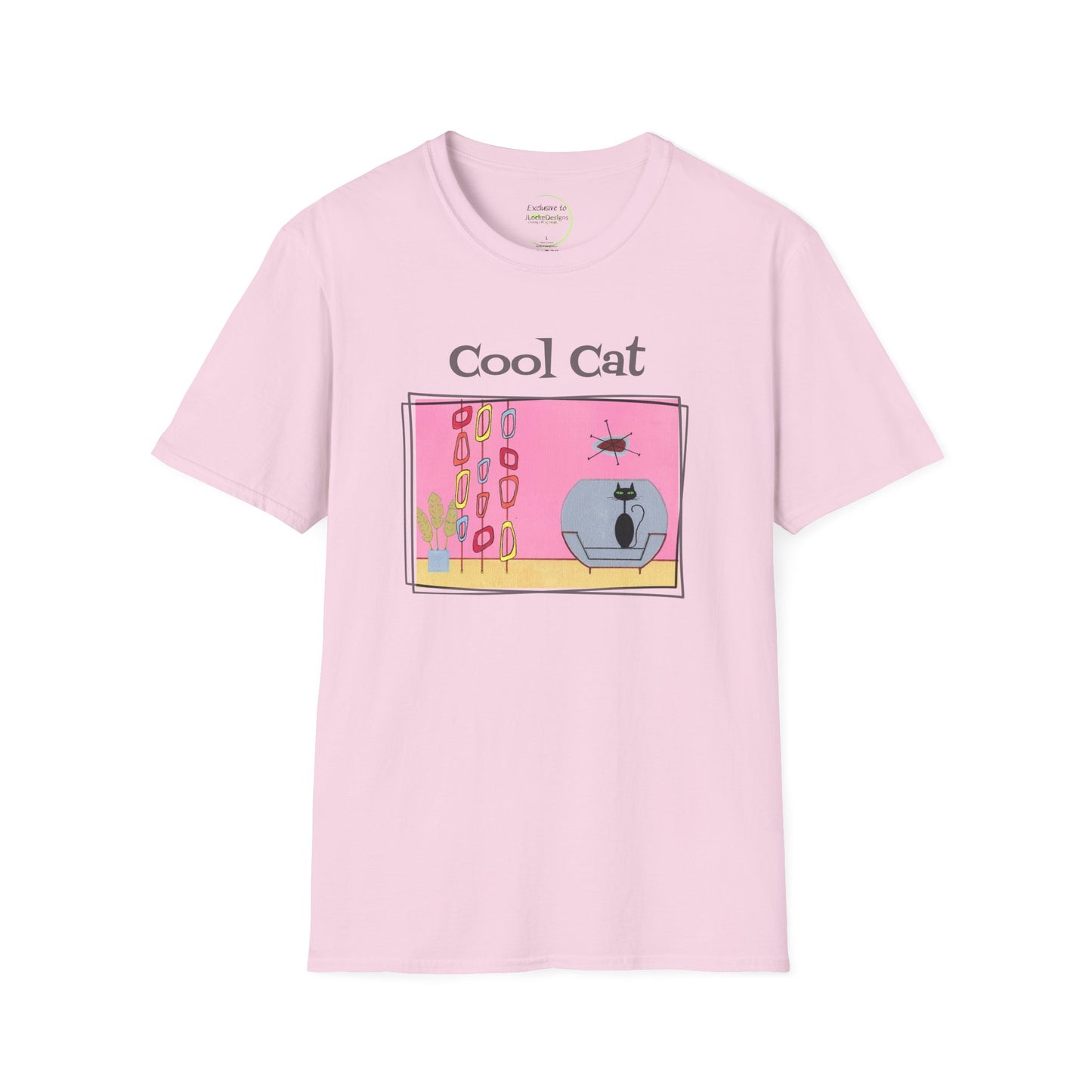 Cool Cat T-Shirt With Vintage Art