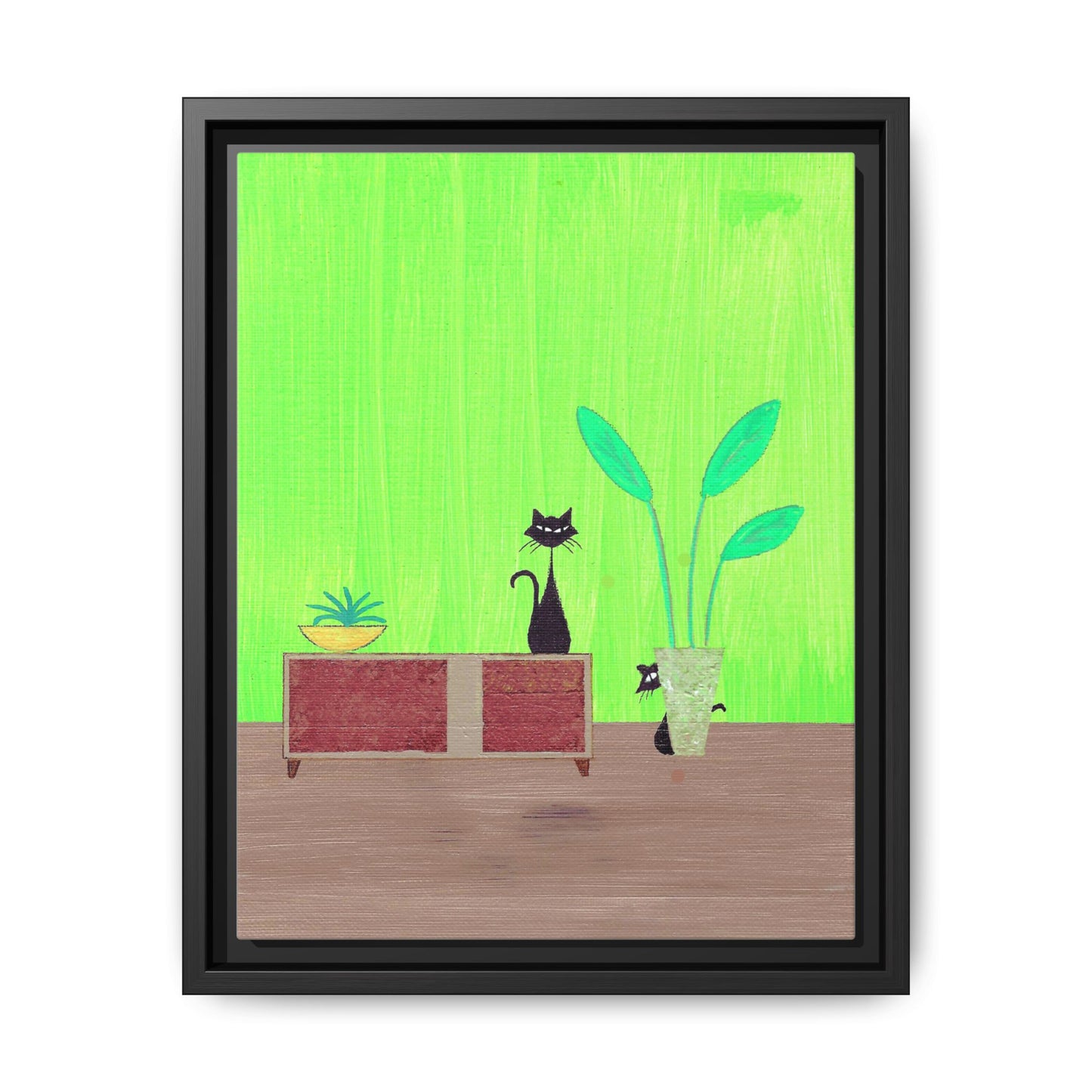 Peek-A-Boo Vintage Inspired Framed Canvas Print