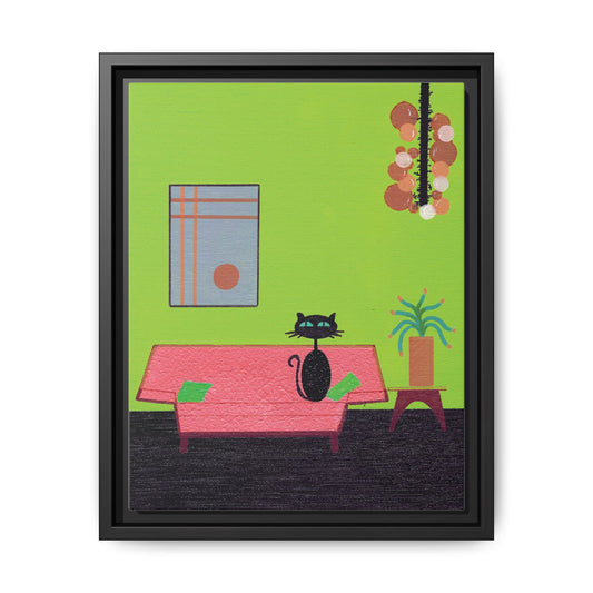 Look Who's Being Good Vintage Inspired Framed Canvas Art