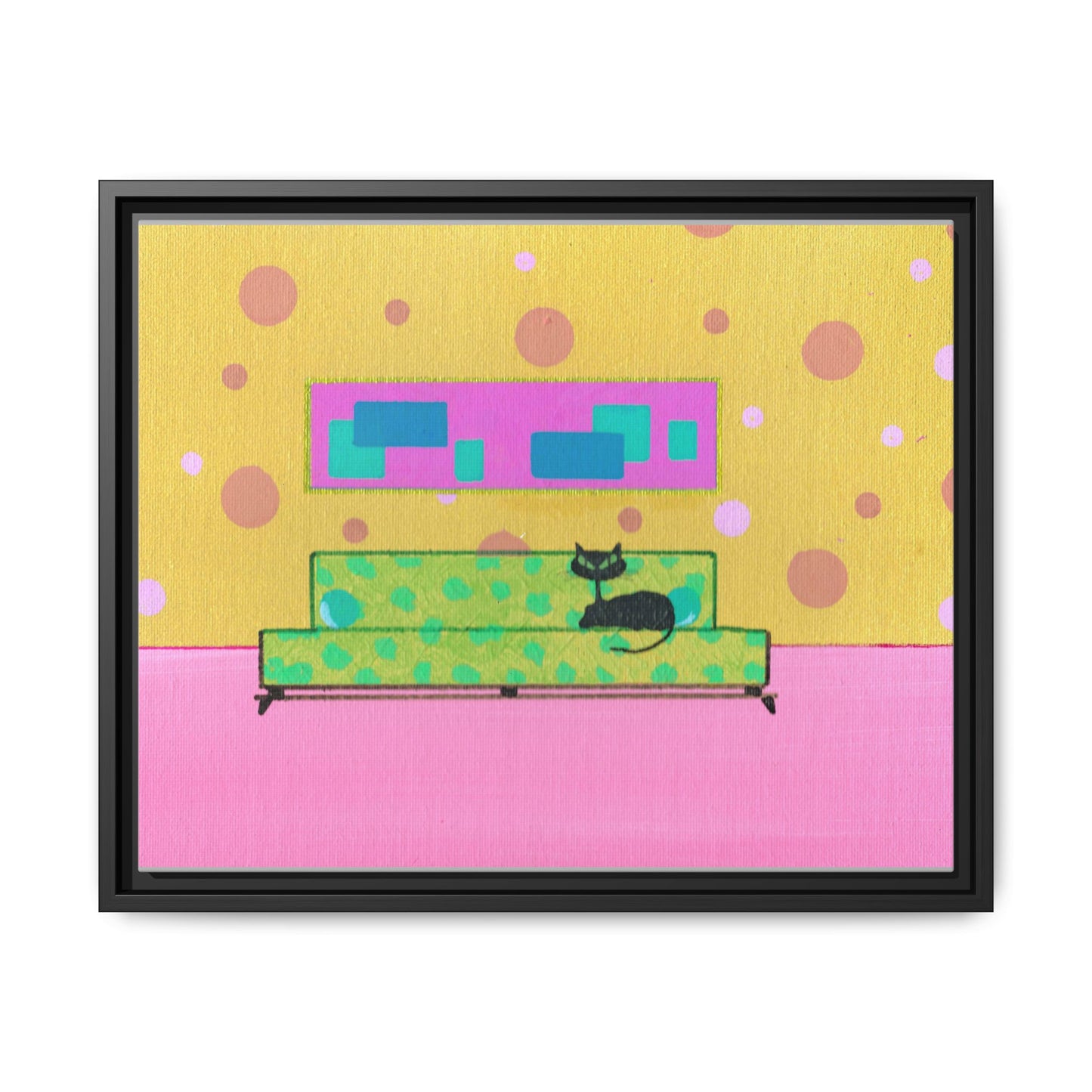 Waiting For Brother Vintage Inspired Framed Canvas Print