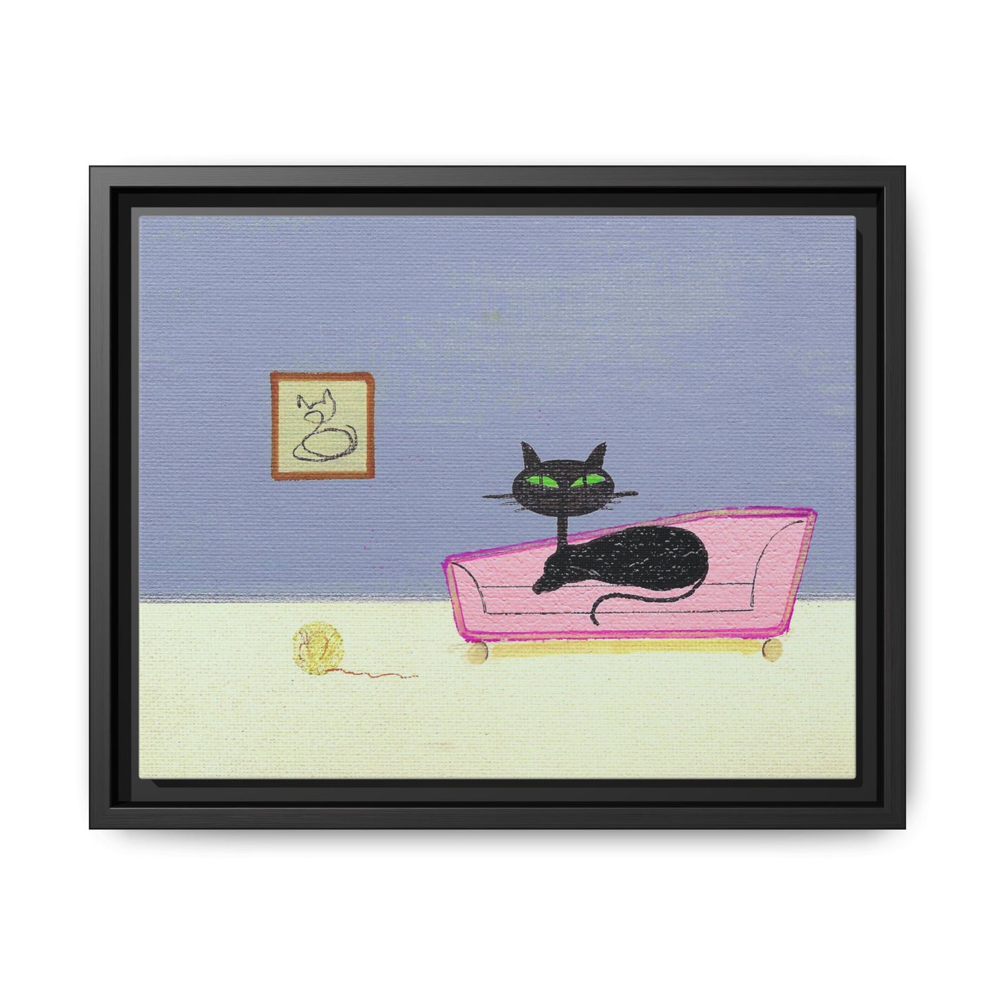 My Kitty Cave Vintage Cat Canvas Print — Framed Wall Art