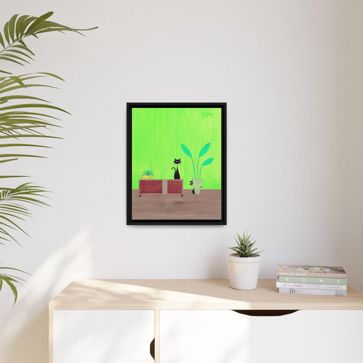 Peek-A-Boo Vintage Inspired Framed Canvas Print