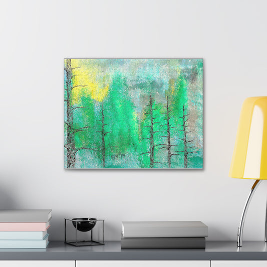 Titled "A View Of The Colorado Forest" Abstract On Canvas