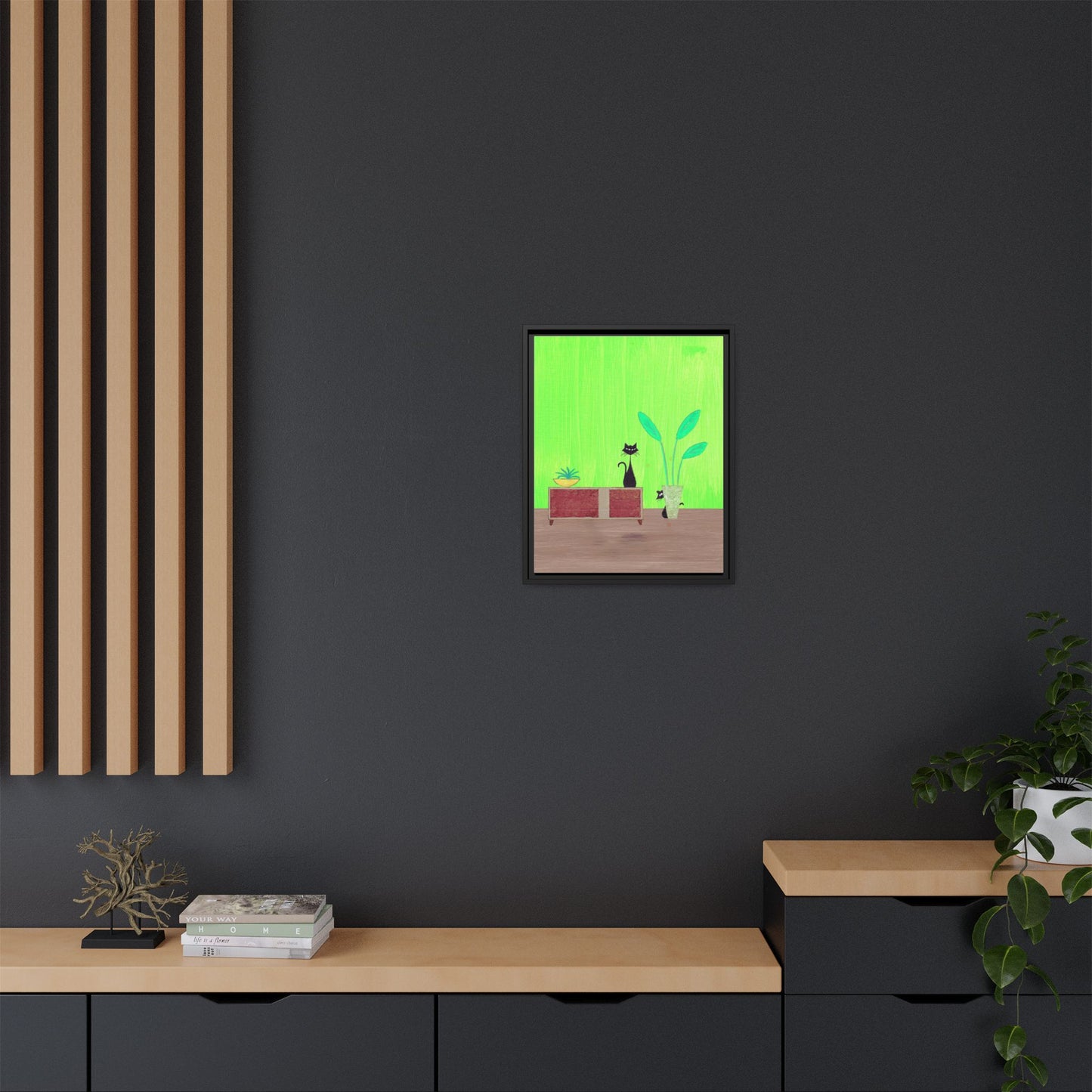 Peek-A-Boo Vintage Inspired Framed Canvas Print