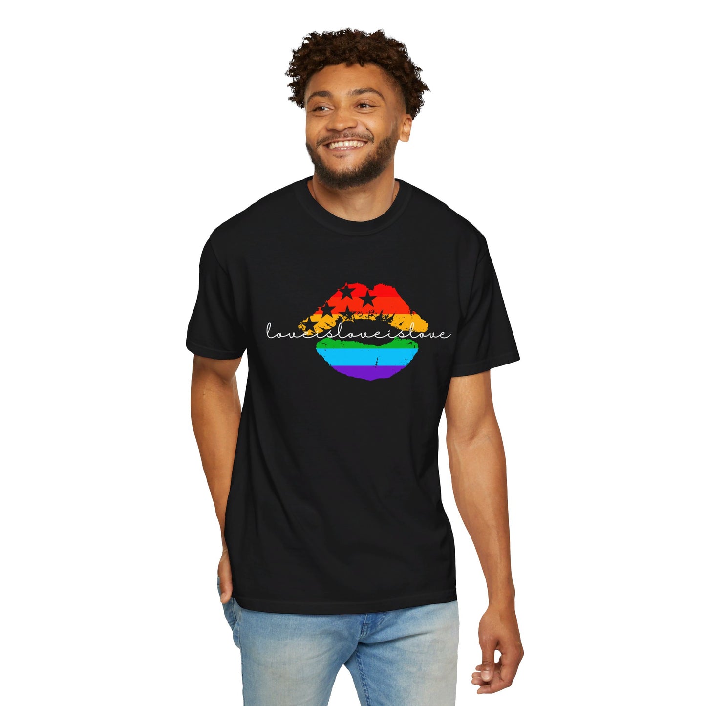 Pride Lips Tee, Love Is Love, Celebrating All Love LGBTQ+