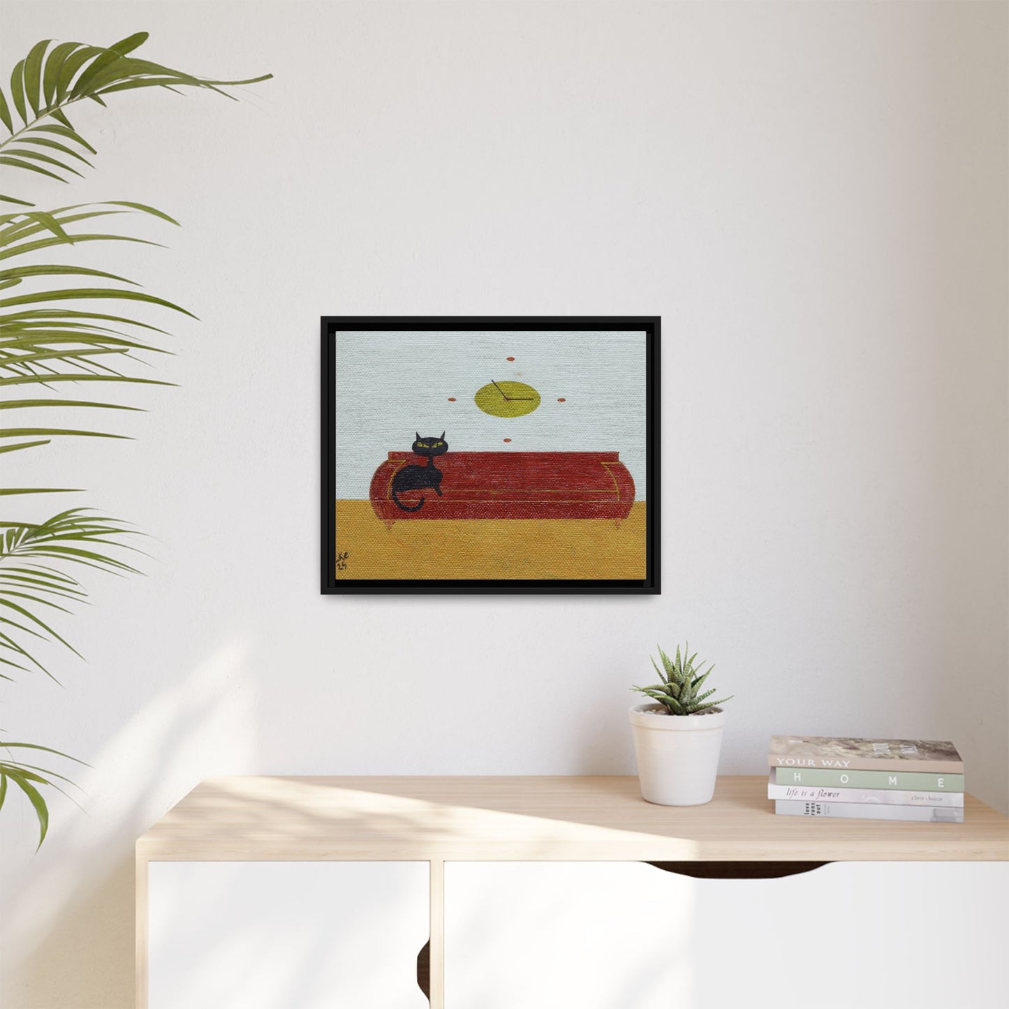 Time To Eat Vintage Inspired Framed Canvas Print