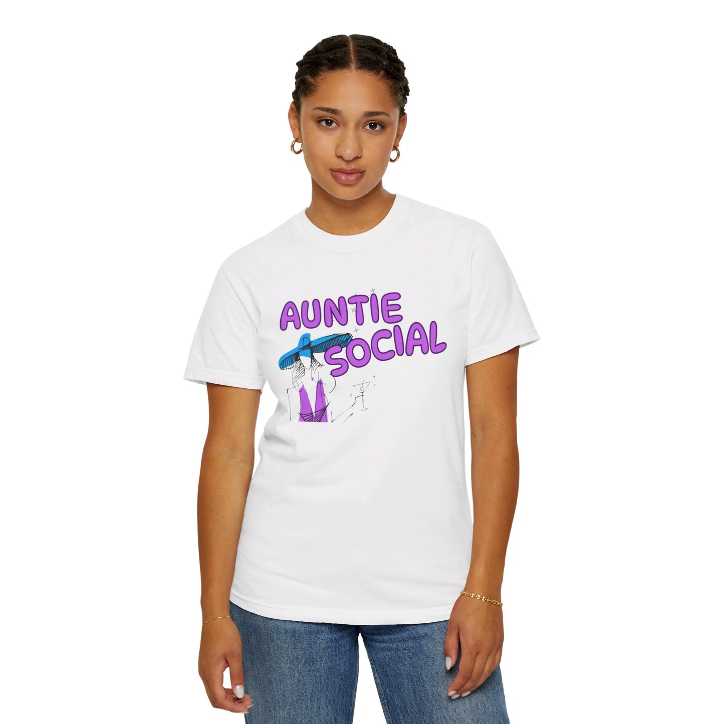 Funny Auntie Social Unisex T-shirt - Great Family Gift