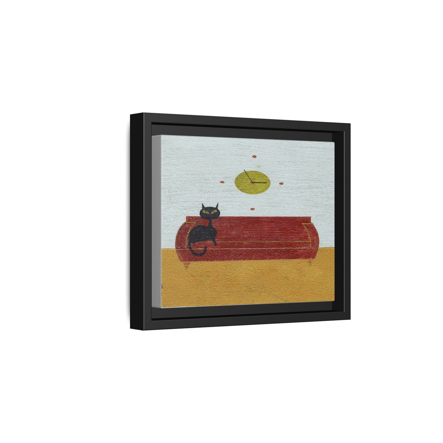 Time To Eat Vintage Inspired Framed Canvas Print