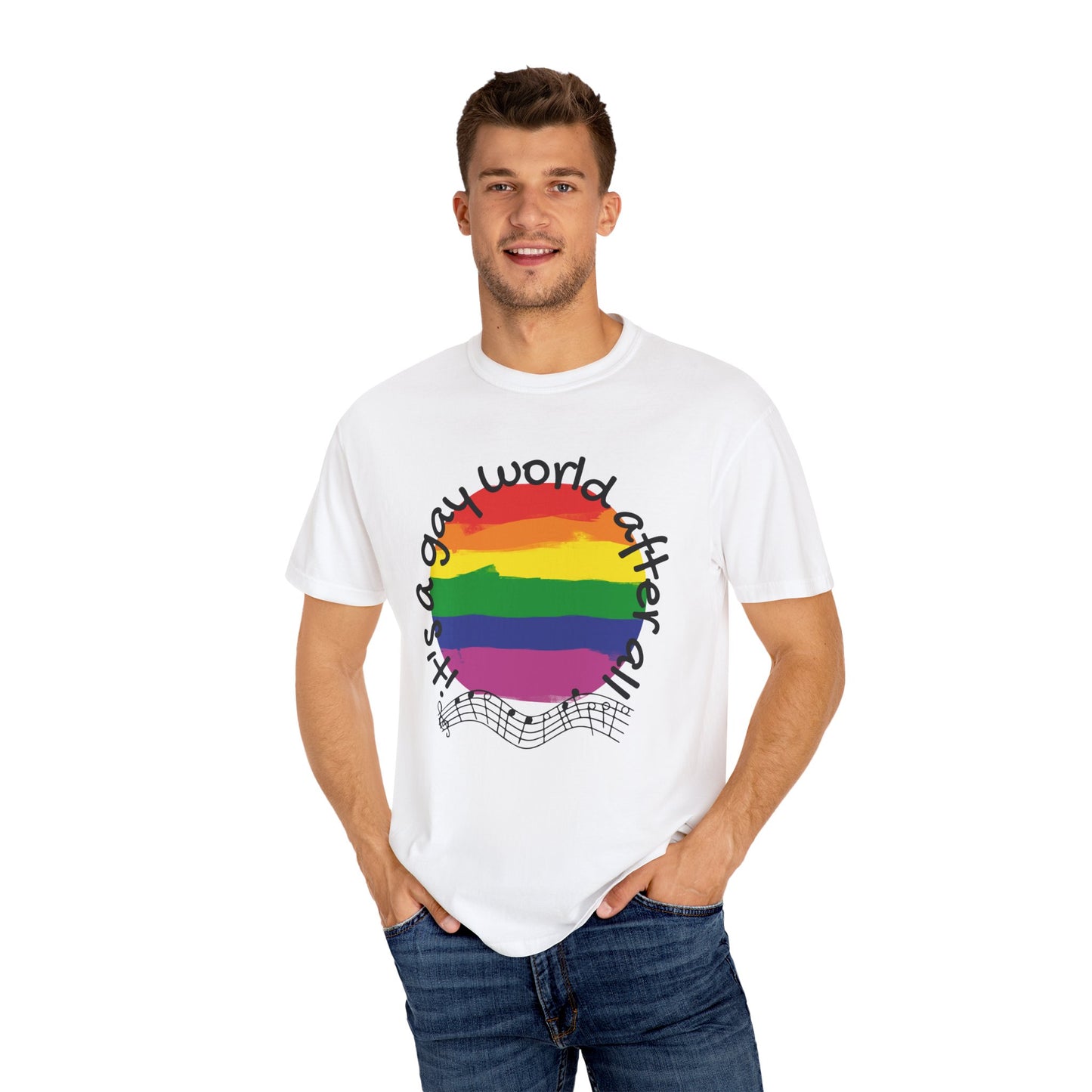 Pride Earth T-shirt, It's A Gay World Afterall, Fun Gay Pride Tee