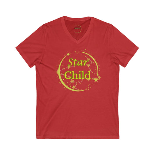 V-Neck Tee Star Child Celestial Metaphysical Shirt