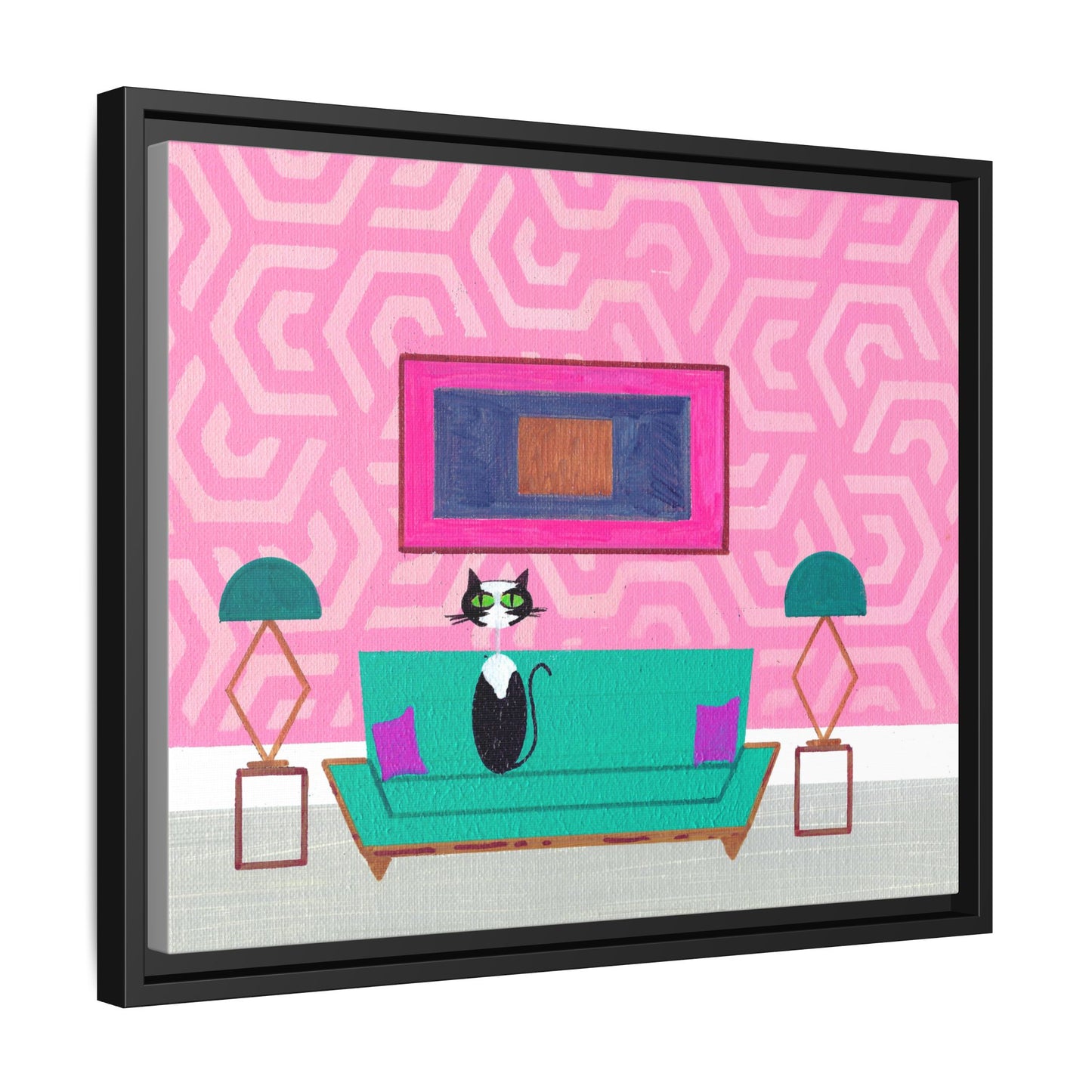 Mr. Tuxedo Framed Vintage Inspired Cat Art